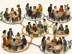 Dessin AiM World Café Intelligence collective - Grand groupe